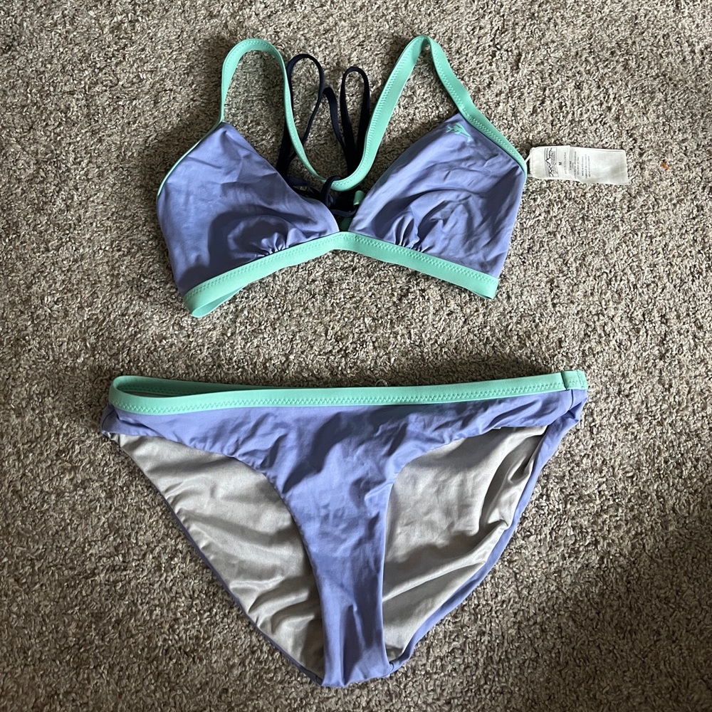 EUC Womens Patagonia Bikini S bottom and M top aqua and periwinkle